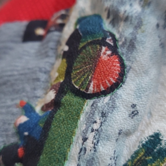 Vintage Grandma Moses Fabric Handmade Winter Scenery Wall Hanging - Picture 11 of 11